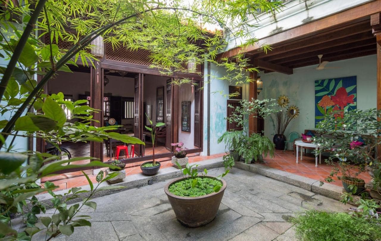 East indies mansion interior view