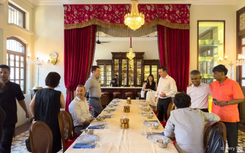 guests in kebaya dining room